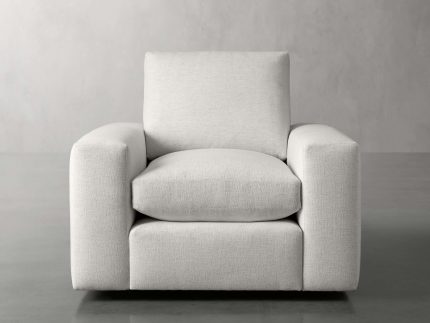 Kipton Wide Arm Swivel Chair in Nomad Snow