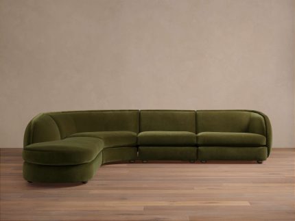 Milana Four-Piece Bumper Sectional