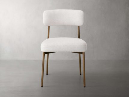 Billie Dining Chair in Antique Brass and Cushing Mellow