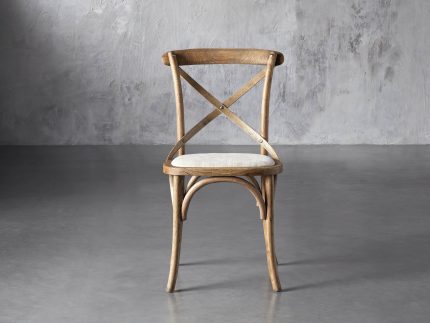 Cadence Dining Chair with Upholstered Seat in Natural Weathered