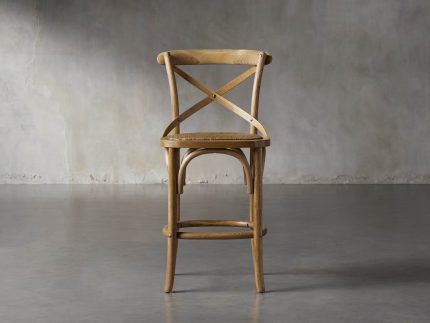 Cadence Stool with Rattan Seat