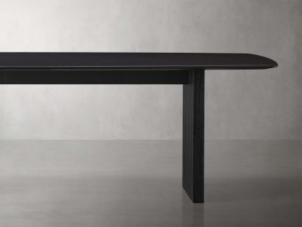 Saint Germain Wood Top Dining Table with Wood Clement Base