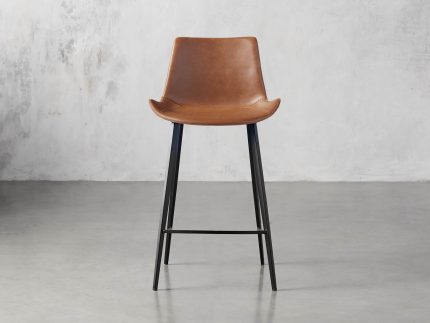 Gage Faux Leather Counter Stool in Tanner