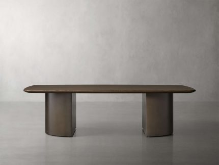 Saint Germain Wood Coffee Table with Dauphine Base