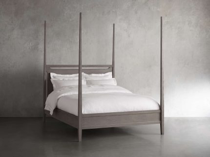 Brock Poster Bed in Boulder Grey