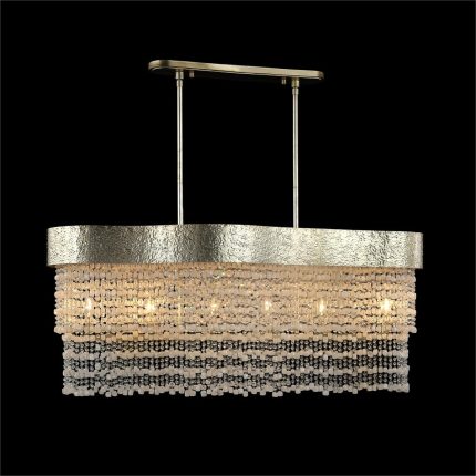 John Richard Crystal Veil Six-Light Horizontal Chandelier