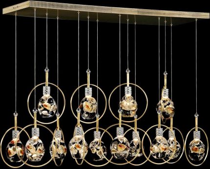 John Richard Bergamo Fourteen-Light Horizontal Chandelier