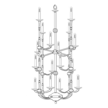 American Brass And Crystal American Brass And Crystal Kensington Helix 16 Light Chandelier Cp477420