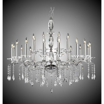 American Brass And Crystal Kaya 24 Light Chandelier Cp282406