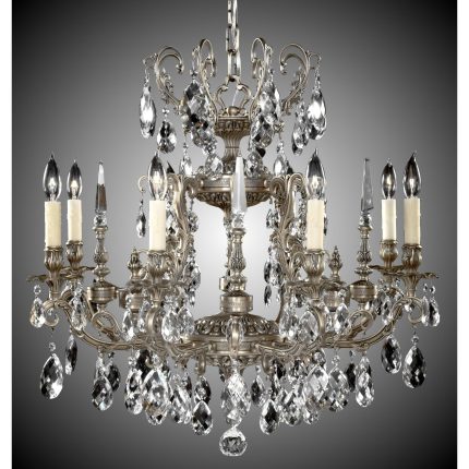American Brass And Crystal Parisian 8 Light Chandelier Cp305431