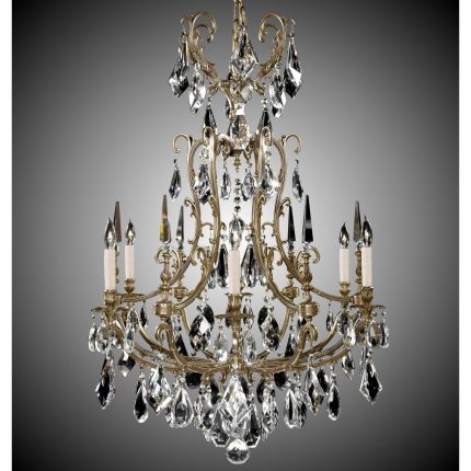 American Brass And Crystal Parisian 6 Light Chandelier Cp306560