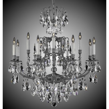 American Brass And Crystal Parisian 12 Light Chandelier Cp382923