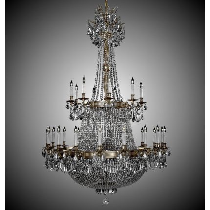 American Brass And Crystal Valencia 50 Inch 54 Light Chandelier Cp313467