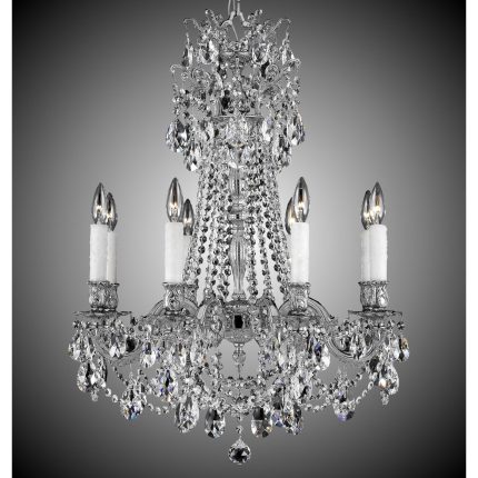 American Brass And Crystal Biella 24 Inch 8 Light Chandelier Cp131005