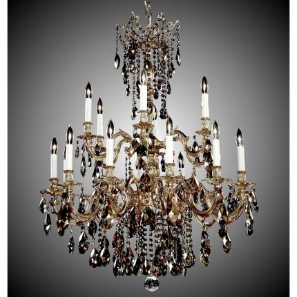 American Brass And Crystal Bellagio 18 Light Chandelier Cp342909