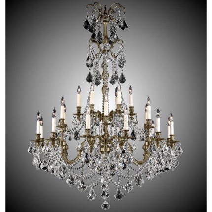 American Brass And Crystal Sterling 32 Light Mini Chandelier Cp344335