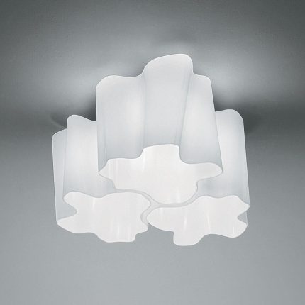 Artemide Michele De Lucchi Gerhard Reichert Logico 17 Inch 3 Light Semi Flush Mount Cp369960