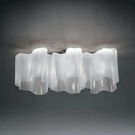 Artemide Gerhard Reichert Michele De Lucchi Logico 25 Inch 3 Light Semi Flush Mount Cp369966