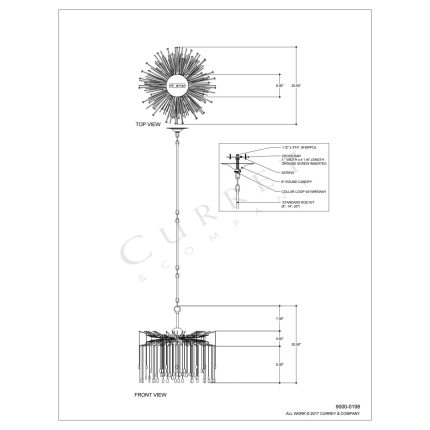 Currey And Company Fen 20 Inch 1 Light Mini Chandelier Cp112640