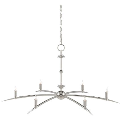 Currey And Company Zelia 49 Inch 6 Light Chandelier Cp112681