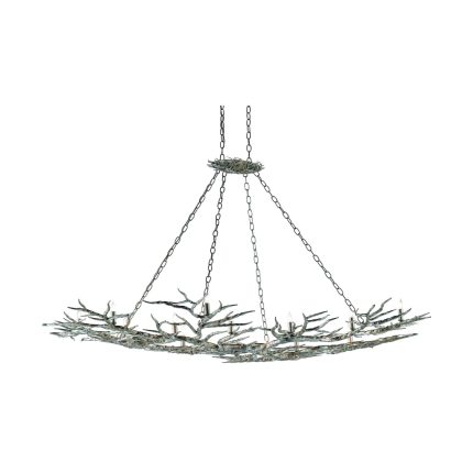 Currey And Company Rainforest 74 Inch 14 Light Linear Suspension Light Cp112807