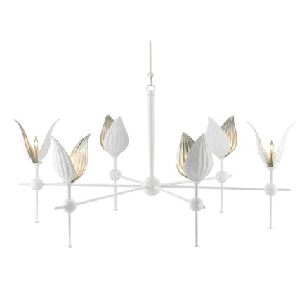 Currey And Company Peace Lily 6 Light Chandelier Cp485113