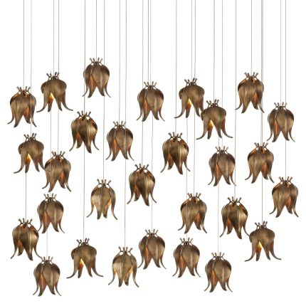 Currey And Company Iota 58 Inch 30 Light Led Linear Suspension Light Cp779267