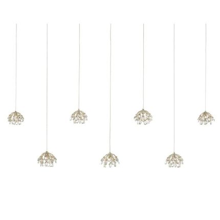 Currey And Company Crystal Bud 57 Inch 7 Light Led Linear Suspension Light Cp779297