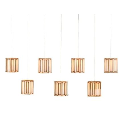 Currey And Company Clarence Mallari Daze 57 Inch 7 Light Led Linear Suspension Light Cp769350