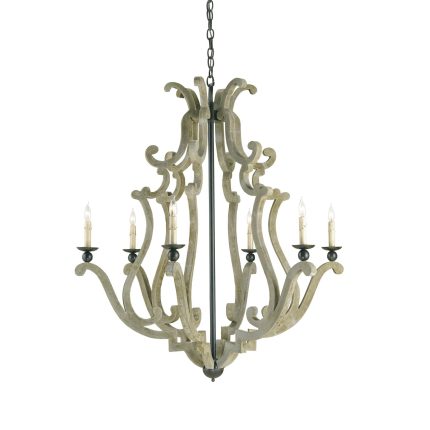 Currey And Company Durand 38 Inch 6 Light Chandelier Cp118388