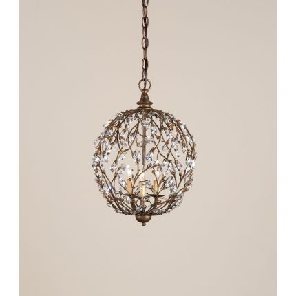 Currey And Company Ctrystal Bud 13 Inch 3 Light Mini Chandelier Cp118442