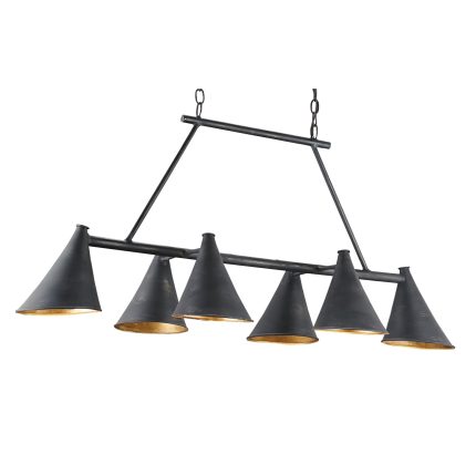 Currey And Company Culpepper 48 Inch 6 Light Linear Suspension Light Cp119398