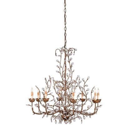 Currey And Company Crystal Bud 33 Inch 8 Light Chandelier Cp119635