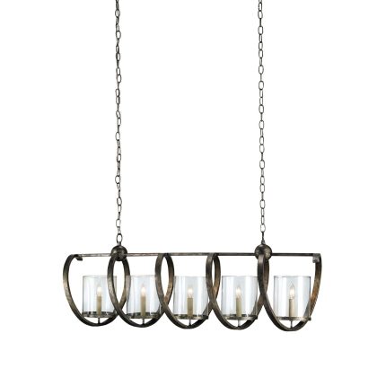 Currey And Company Maximus 47 Inch 5 Light Linear Suspension Light Cp120279