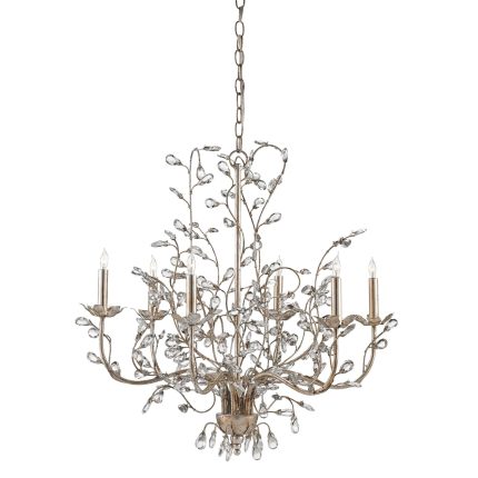Currey And Company Crystal Bud 28 Inch 6 Light Chandelier Cp120620