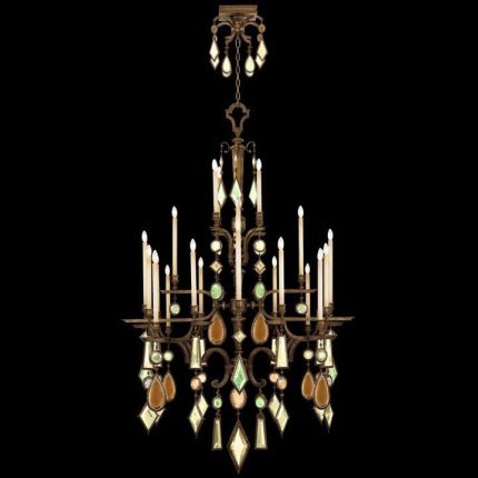 Fine Art Lamps Encased Gems 53 Inch 24 Light Chandelier Cp266521