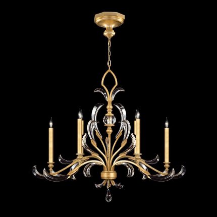 Fine Art Lamps Beveled Arcs 44 Inch 6 Light Chandelier Cp446755