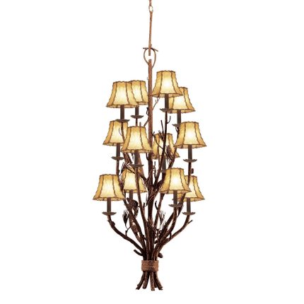 Kalco Lighting Ponderosa 22 Inch 12 Light Mini Chandelier Cp75021