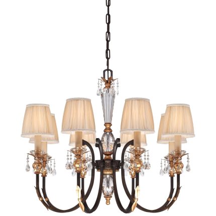 Metropolitan Lighting Bella Cristallo 35 Inch 8 Light Chandelier Cp158604