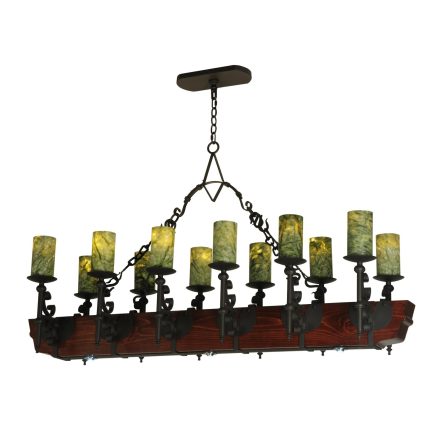 Meyda Lighting Tudor Jadestone 60 Inch 12 Light Led Mini Chandelier Cp15771