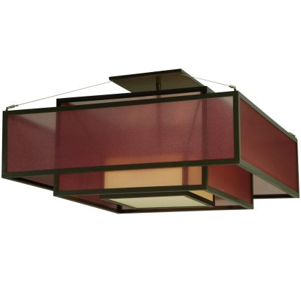 Meyda Lighting Quadrato Umador 51 Inch 4 Light Semi Flush Mount Cp17707