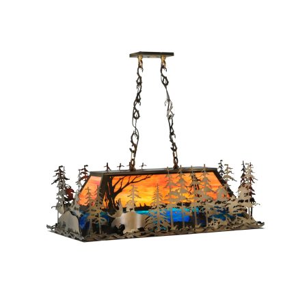 Meyda Lighting Moose At Dusk 35 Inch 6 Light Linear Suspension Light Cp19020