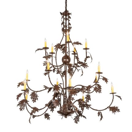 Meyda Lighting Oak Leaf 48 Inch 8 Light Chandelier Cp744452