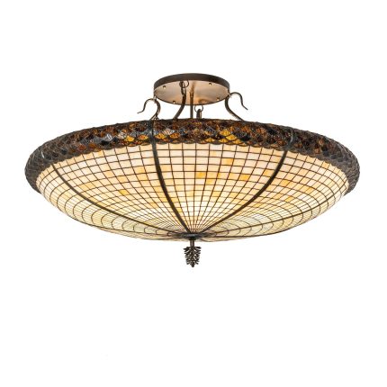 Meyda Lighting Pinecone 42 Inch 6 Light Semi Flush Mount Cp746122