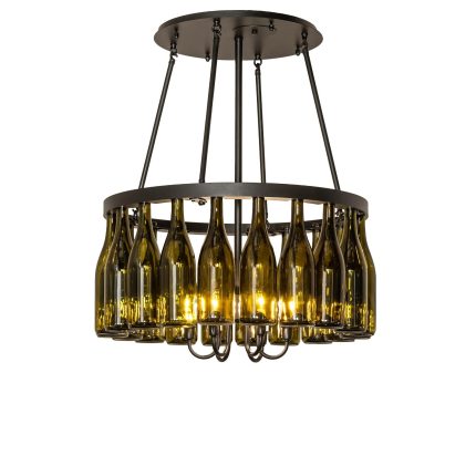 Meyda Lighting Tuscan Vineyard 36 Inch 6 Light Semi Flush Mount Cp747448