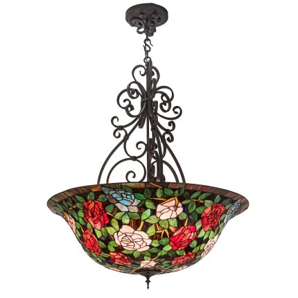 Meyda Lighting Tiffany Rosebush 38 Inch Large Pendant Cp120299