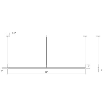 Sonneman Robert Sonneman Thin Line 96 Inch Led Large Pendant Cp368018
