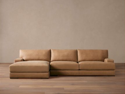 Norwalk Leather Two-Piece Chaise Sectional